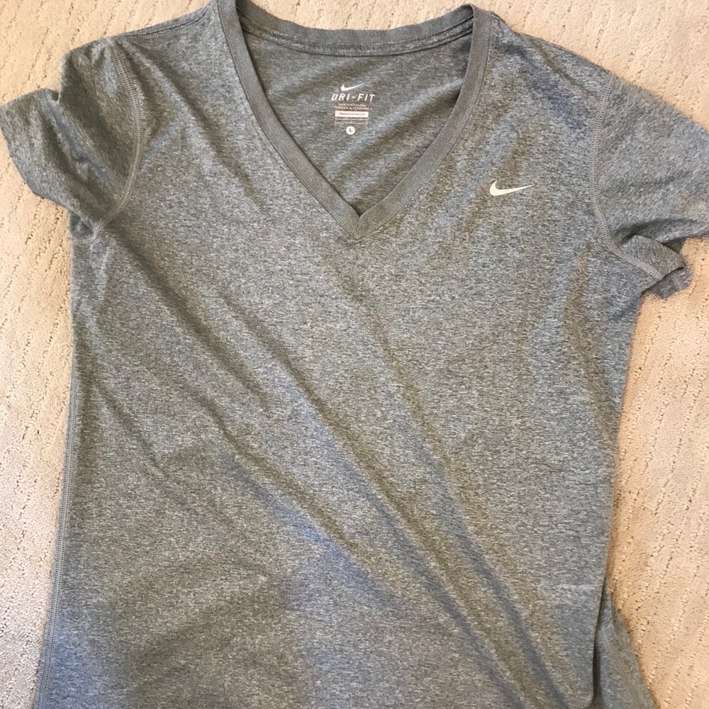 Grey nike V Neck shirt